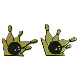 Black & Gold Bowling Magnets (Set of two)