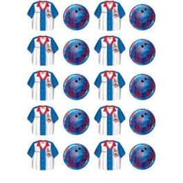 Bowling Shirt & Ball Stickers (4 sheets) 
