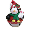 Jingle Bell Penguin with Santa Hat
