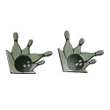 Black & Silver Bowling Magnets (Set of two)