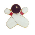 Crossed Bowling Pins and Ball Lapel Pin