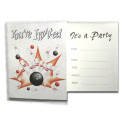 Bowling Party Invitations - Set of 8