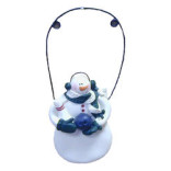 Wire Hanger Snowman Ornament