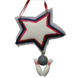 Personalizable Star Christmas Bowling Ornament 