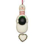 Bowling Pin with Dangling Heart Ornament 