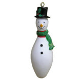 Bowling Pin Snowman Ornament