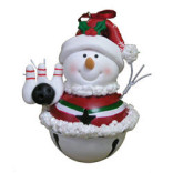 Santa Jingle Bell Ornament 