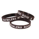 Black Silicone Bowlers Bracelet 