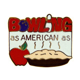 Bowling Apple Pie Lapel Pin