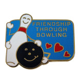 Friendship Through Bowling Lapel Pin