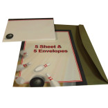 Bowling Stationery & Envelopes - pack of 5
