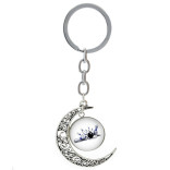 Bowling Strike Rotatable Moon Keychain